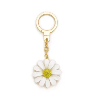 Enamel Daisy Keychain