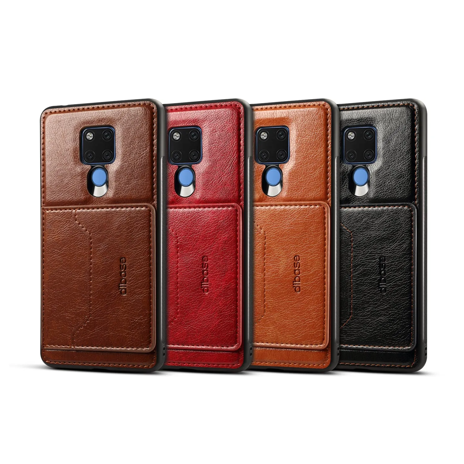 For HUAWEI MATE 20X 2 in 1 Retro PU Leather Wallet Stand Non-slip Shockproof Cell Phone Case brown