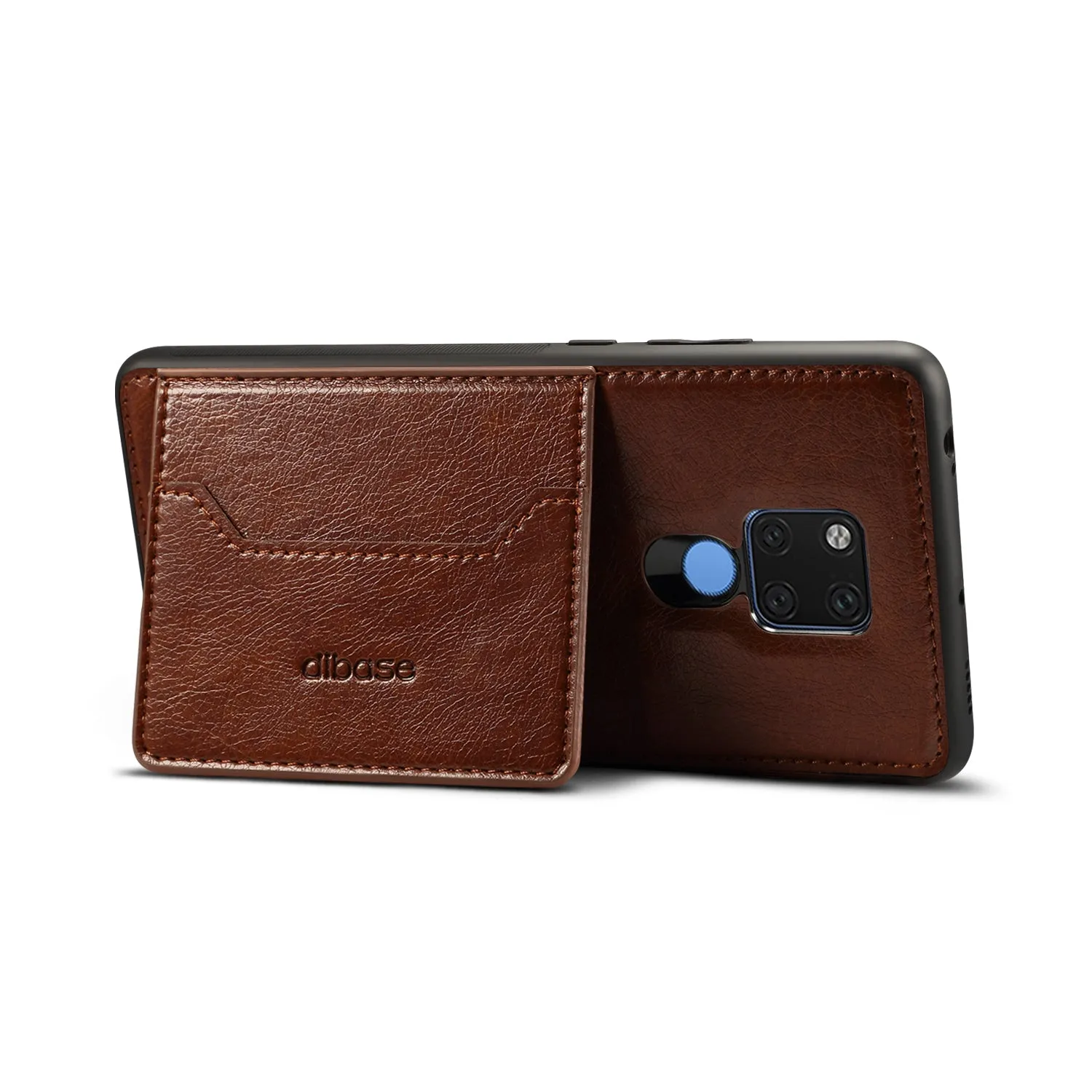 For HUAWEI MATE 20X 2 in 1 Retro PU Leather Wallet Stand Non-slip Shockproof Cell Phone Case coffee