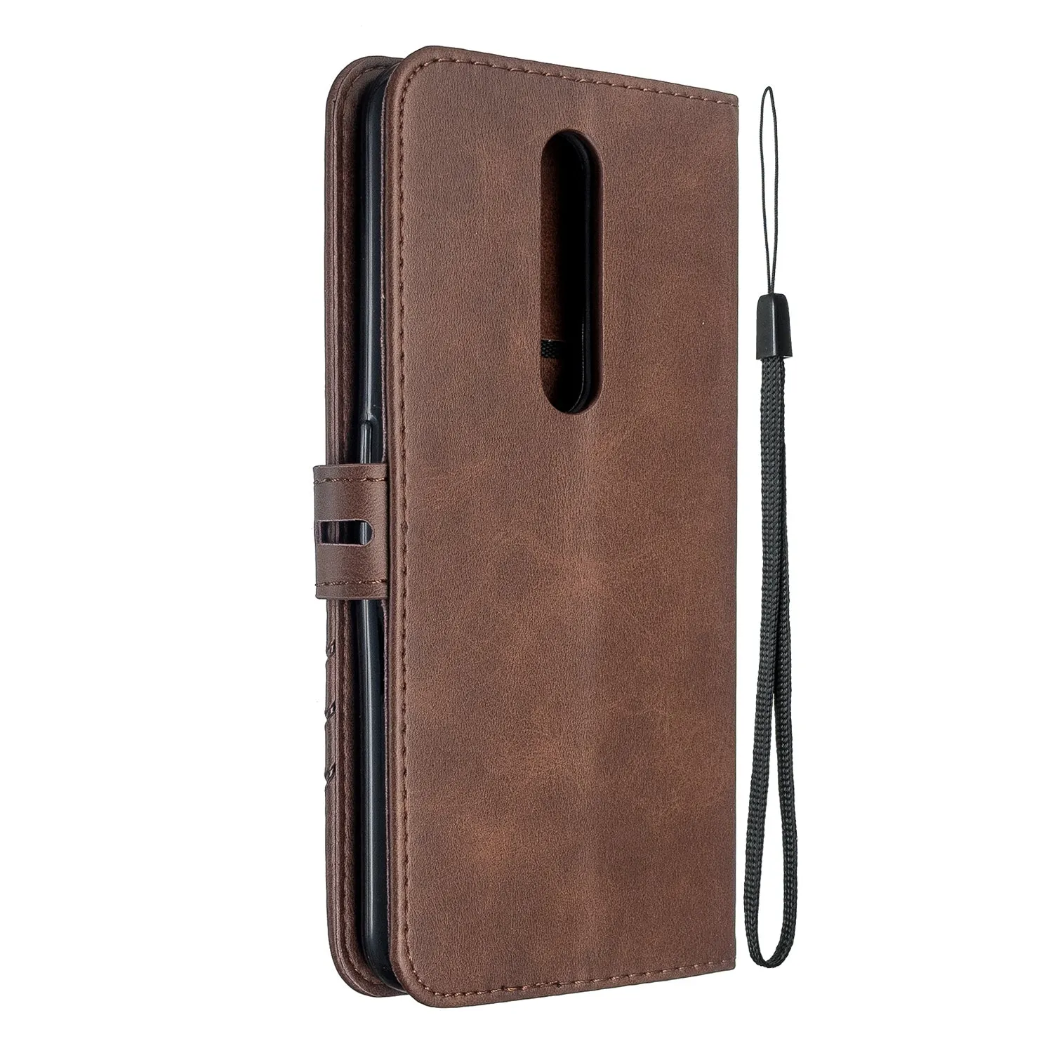 For OPPO F11/F11 Pro Case Soft Leather Cover with Denim Texture Precise Cutouts Wallet Design Buckle Closure Smartphone Shell  blue
