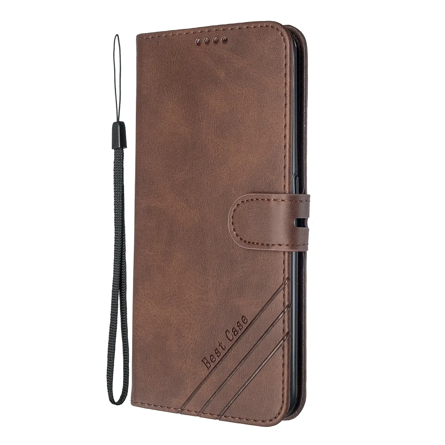 For OPPO F11/F11 Pro Case Soft Leather Cover with Denim Texture Precise Cutouts Wallet Design Buckle Closure Smartphone Shell  blue