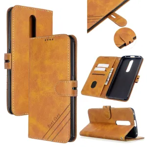 For OPPO F11/F11 Pro Case Soft Leather Cover with Denim Texture Precise Cutouts Wallet Design Buckle Closure Smartphone Shell  yellow