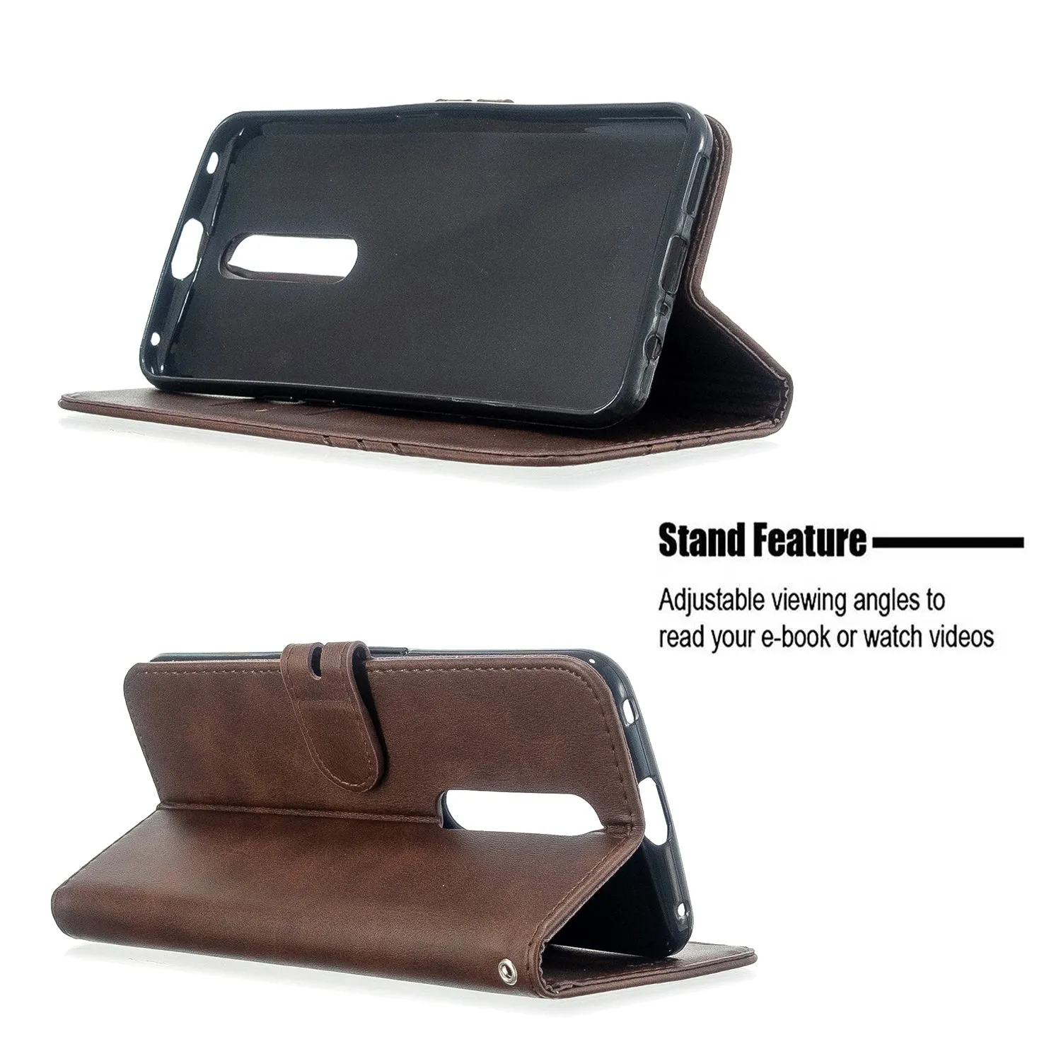 For OPPO F11/F11 Pro Case Soft Leather Cover with Denim Texture Precise Cutouts Wallet Design Buckle Closure Smartphone Shell  yellow