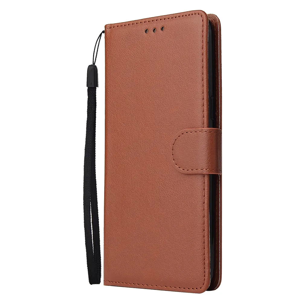 For OPPO F7 Wallet-type PU Leather Protective Phone Case with Buckle & 3 Card Position brown