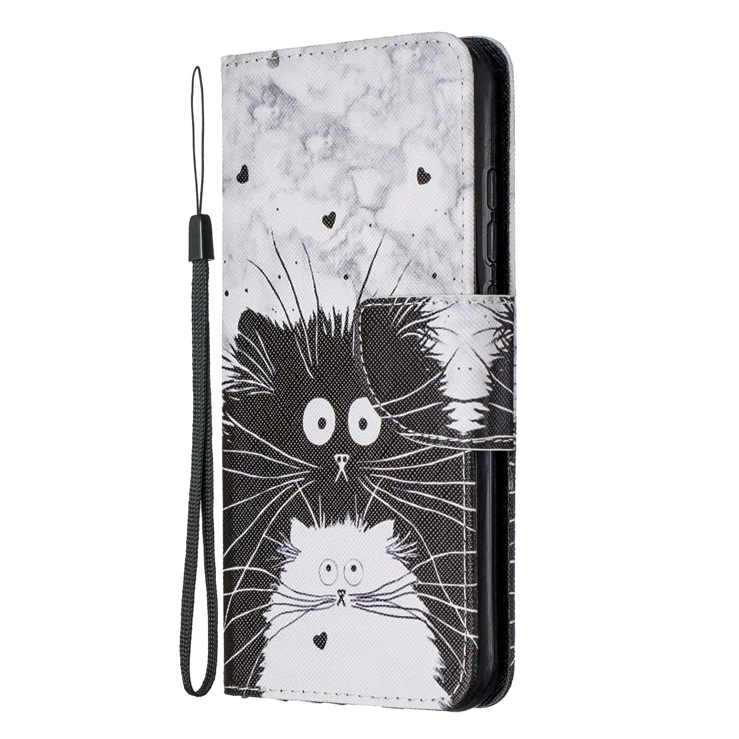 For Redmi Note 8/8 Pro Cellphone Cover Stand Function Wallet Design PU Leather Smartphone Shell Elegant Pattern Printed  Rainbow horse