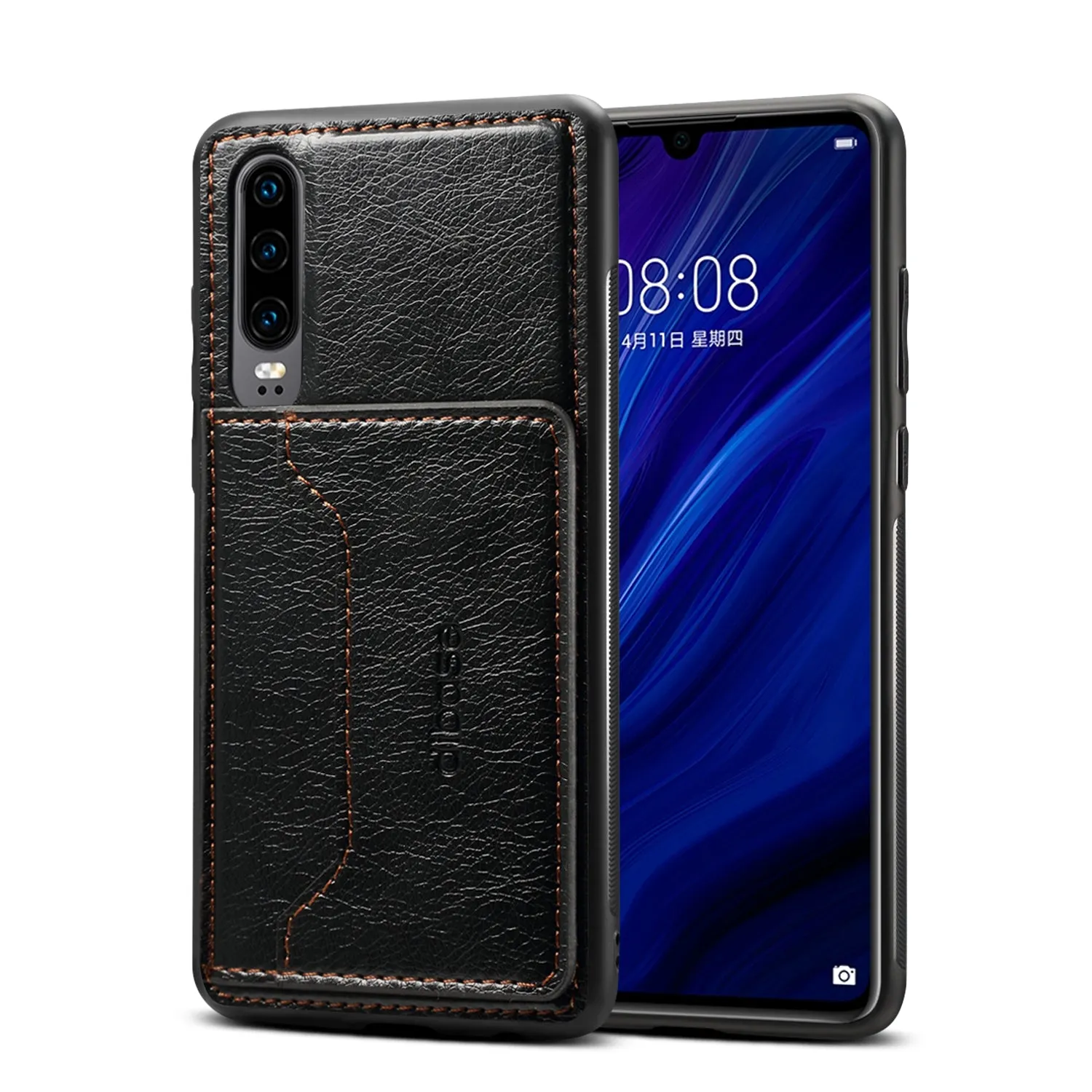 For Samsung A50 Retro PU Leather Wallet Card Holder Stand Non-slip Shockproof Cell Phone Case brown