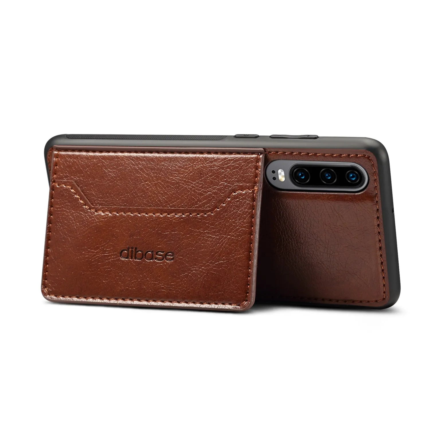 For Samsung A50 Retro PU Leather Wallet Card Holder Stand Non-slip Shockproof Cell Phone Case brown