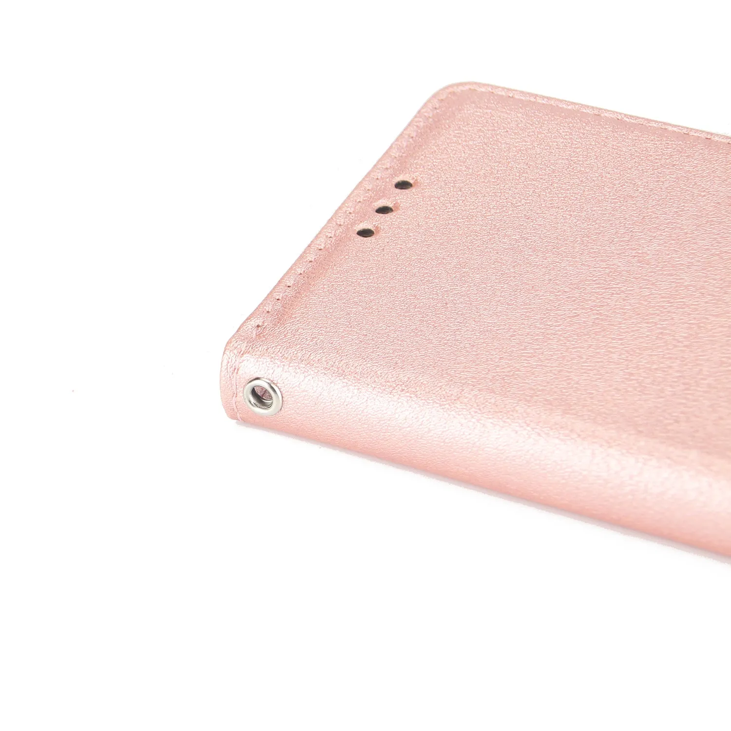 For Samsung J2 PRO 2018/Grand Prime Pro/J250 PU Cell Phone Case Protective Cover Shell with Buckle Rose gold