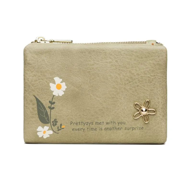 Fresh Floral Half-fold Wallet