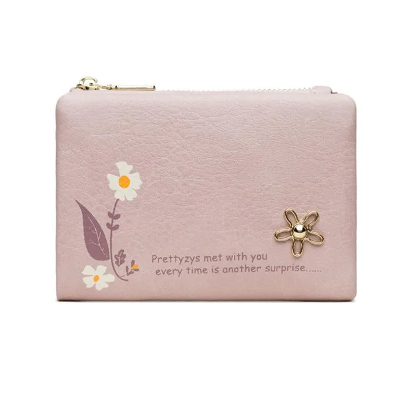 Fresh Floral Half-fold Wallet