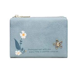 Fresh Floral Half-fold Wallet