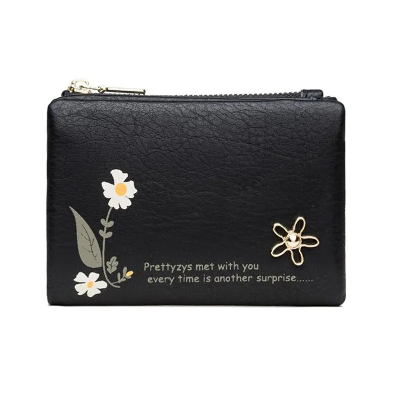 Fresh Floral Half-fold Wallet