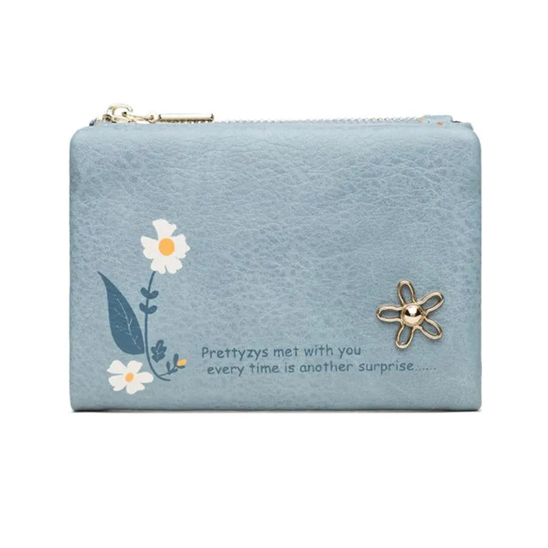 Fresh Floral Half-fold Wallet