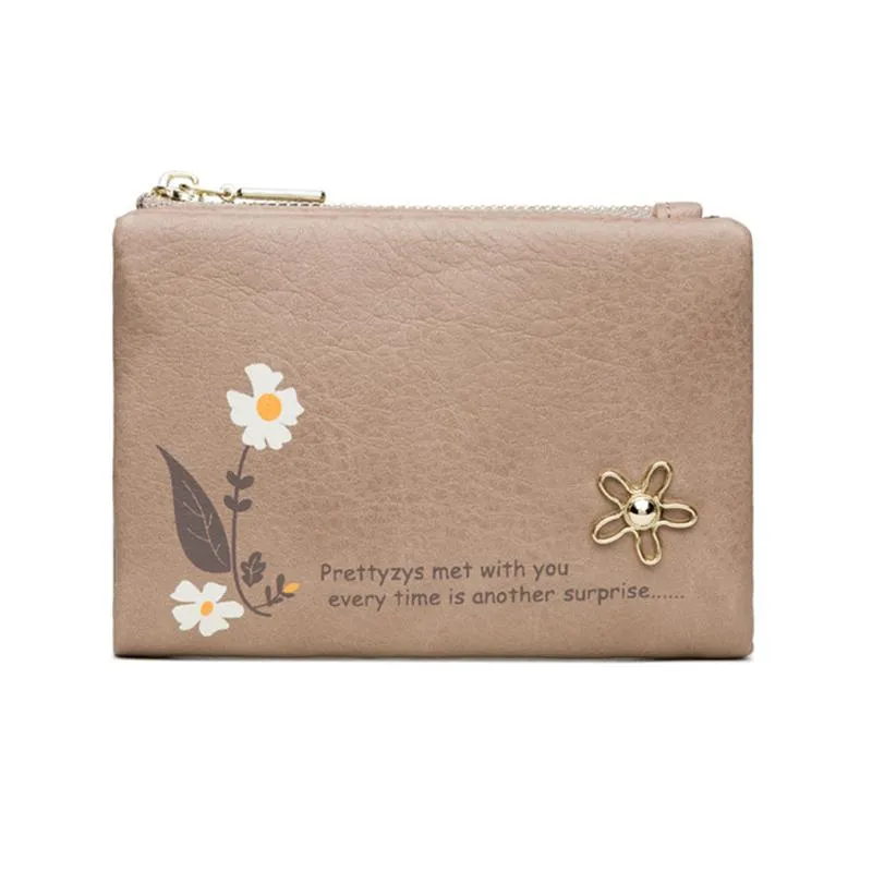 Fresh Floral Half-fold Wallet