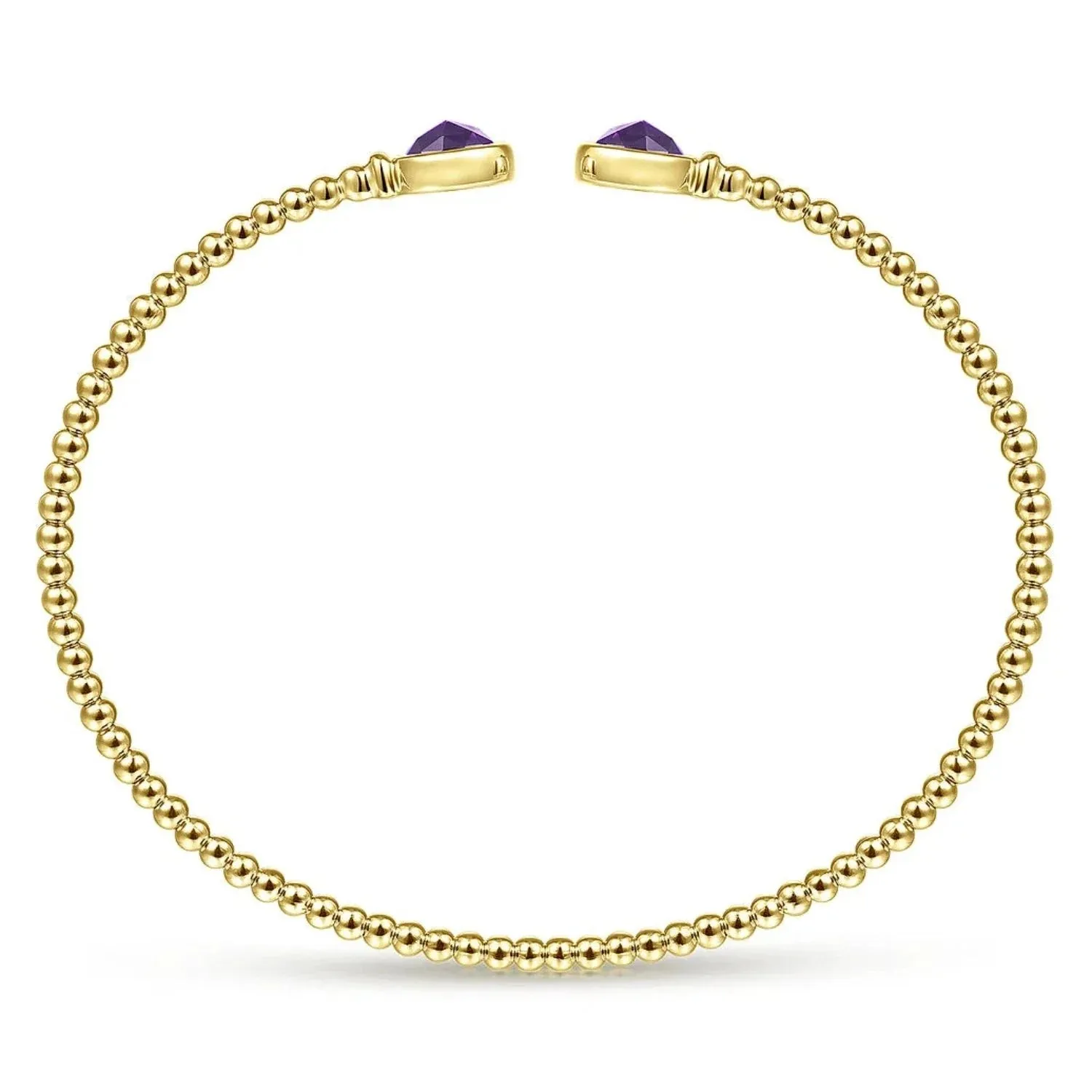 Gabriel & Co. Bujukan Open Bangle Amethyst Bracelet