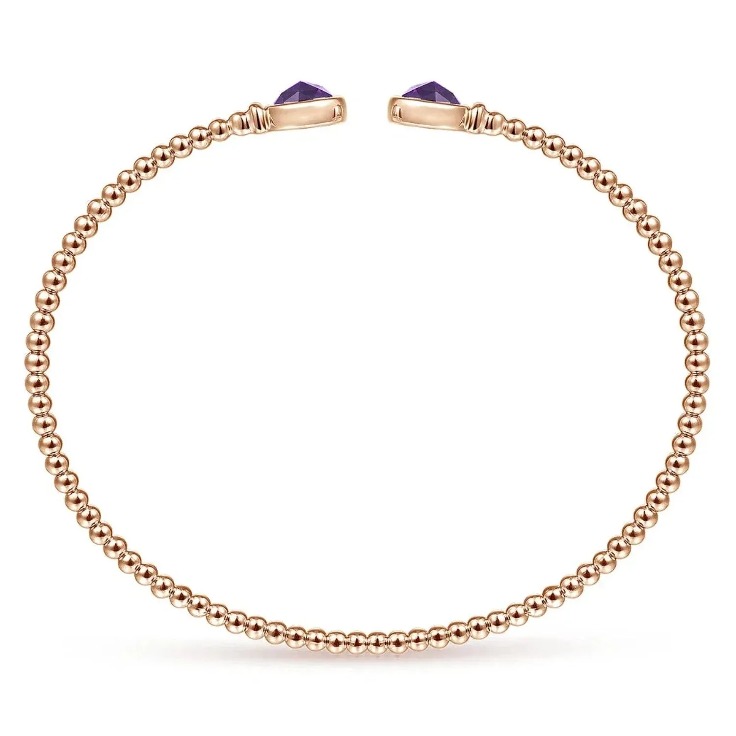 Gabriel & Co. Bujukan Open Bangle Amethyst Bracelet