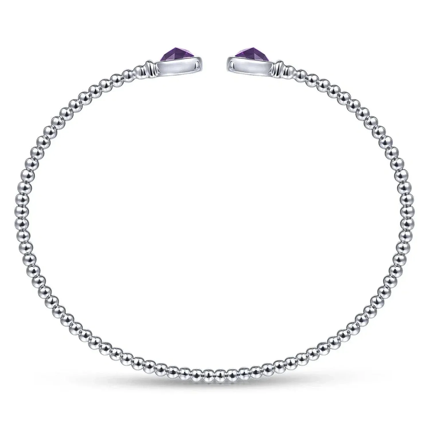 Gabriel & Co. Bujukan Open Bangle Amethyst Bracelet