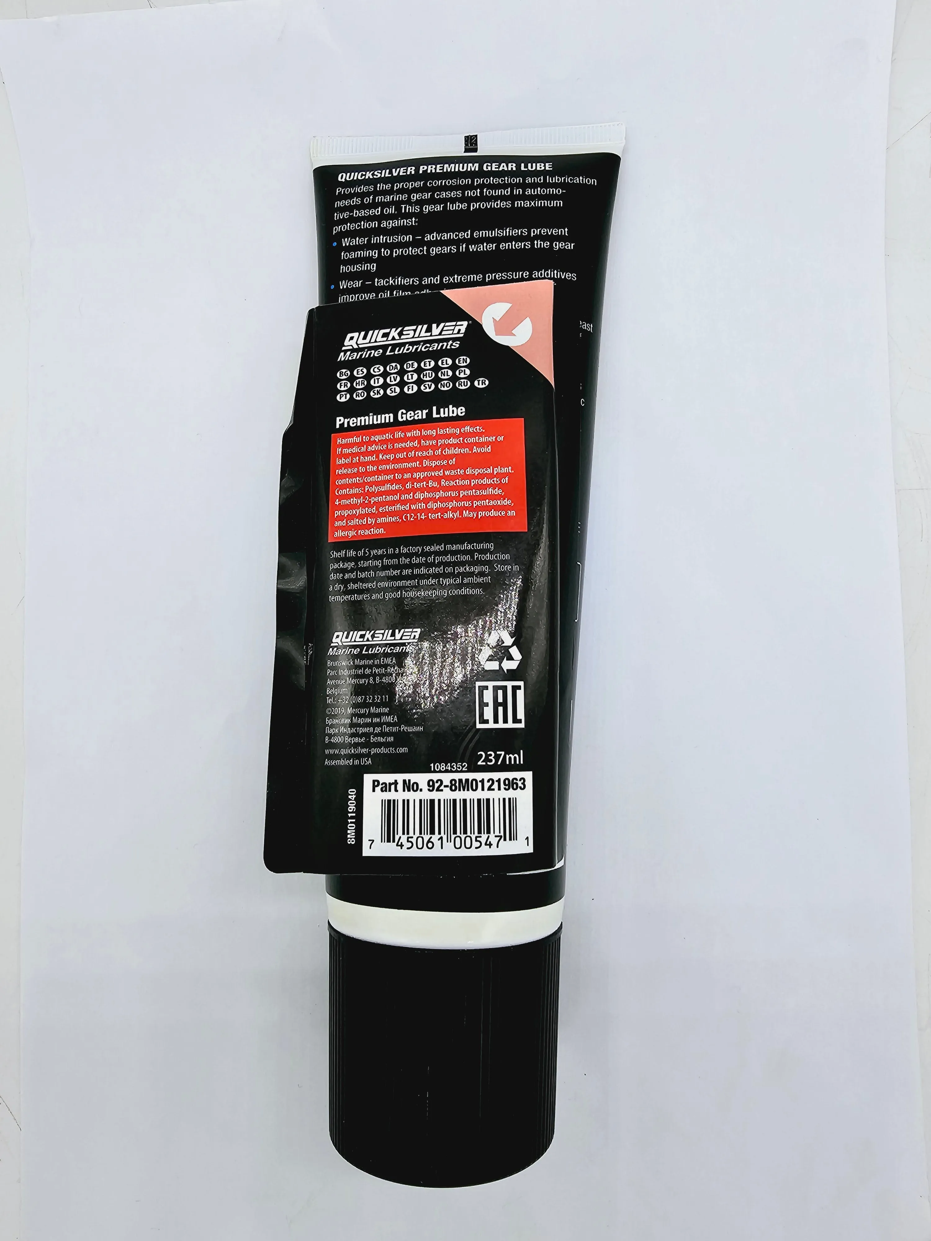 Gearbox Gear Lube Oil  Quicksilver Premium SAE90 Mercury Mariner Outboard 237ml