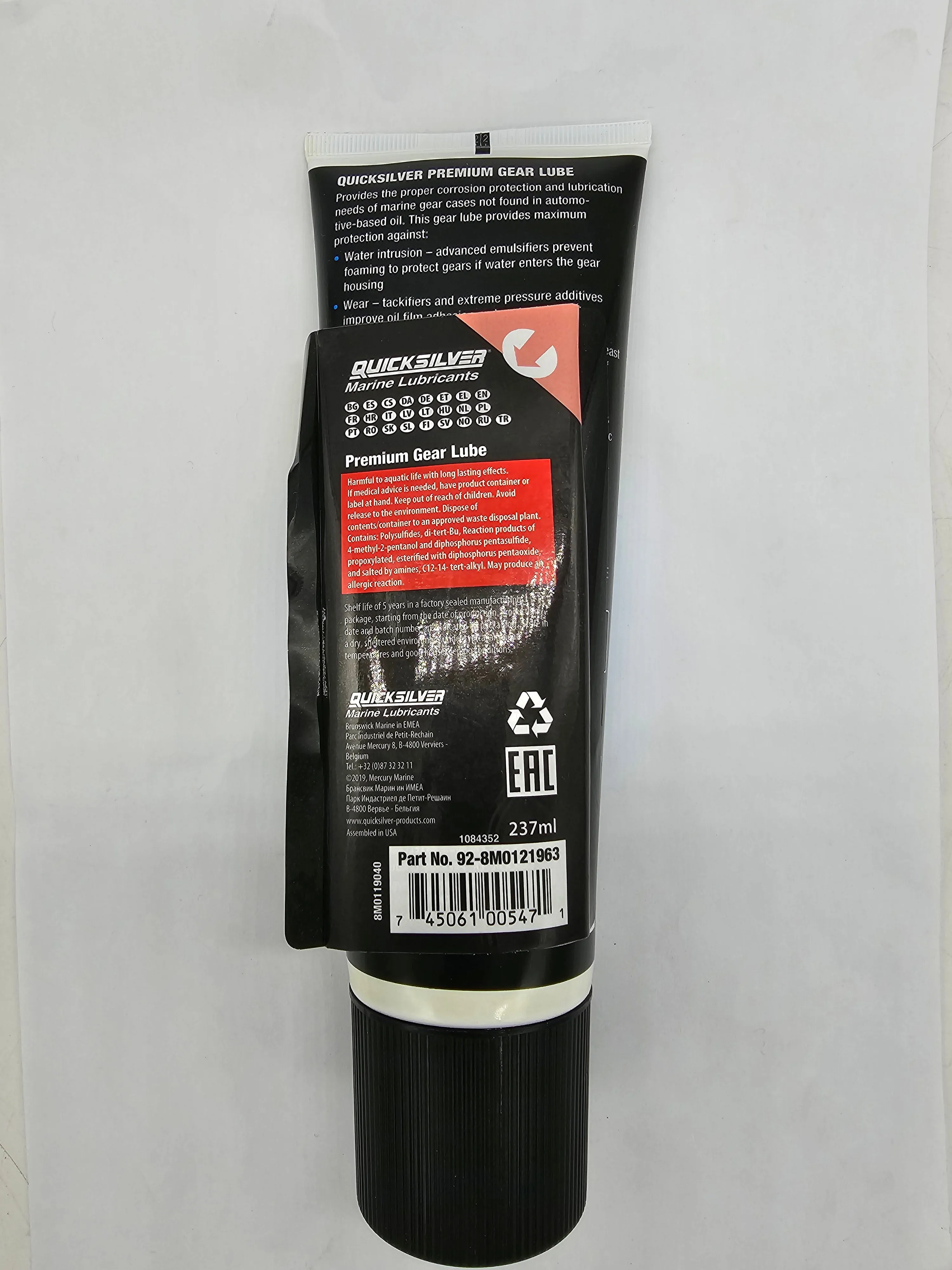Gearbox Gear Lube Oil  Quicksilver Premium SAE90 Mercury Mariner Outboard 237ml