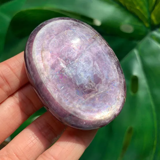 Gem Lepidolite Chunky Palm Stone