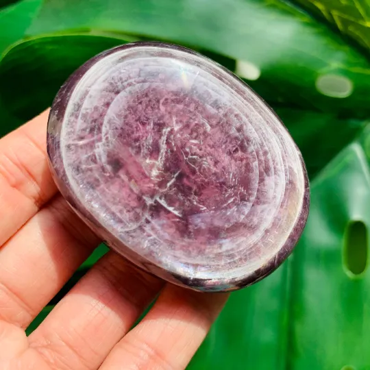 Gem Lepidolite Chunky Palm Stone