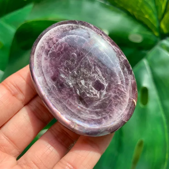 Gem Lepidolite Chunky Palm Stone