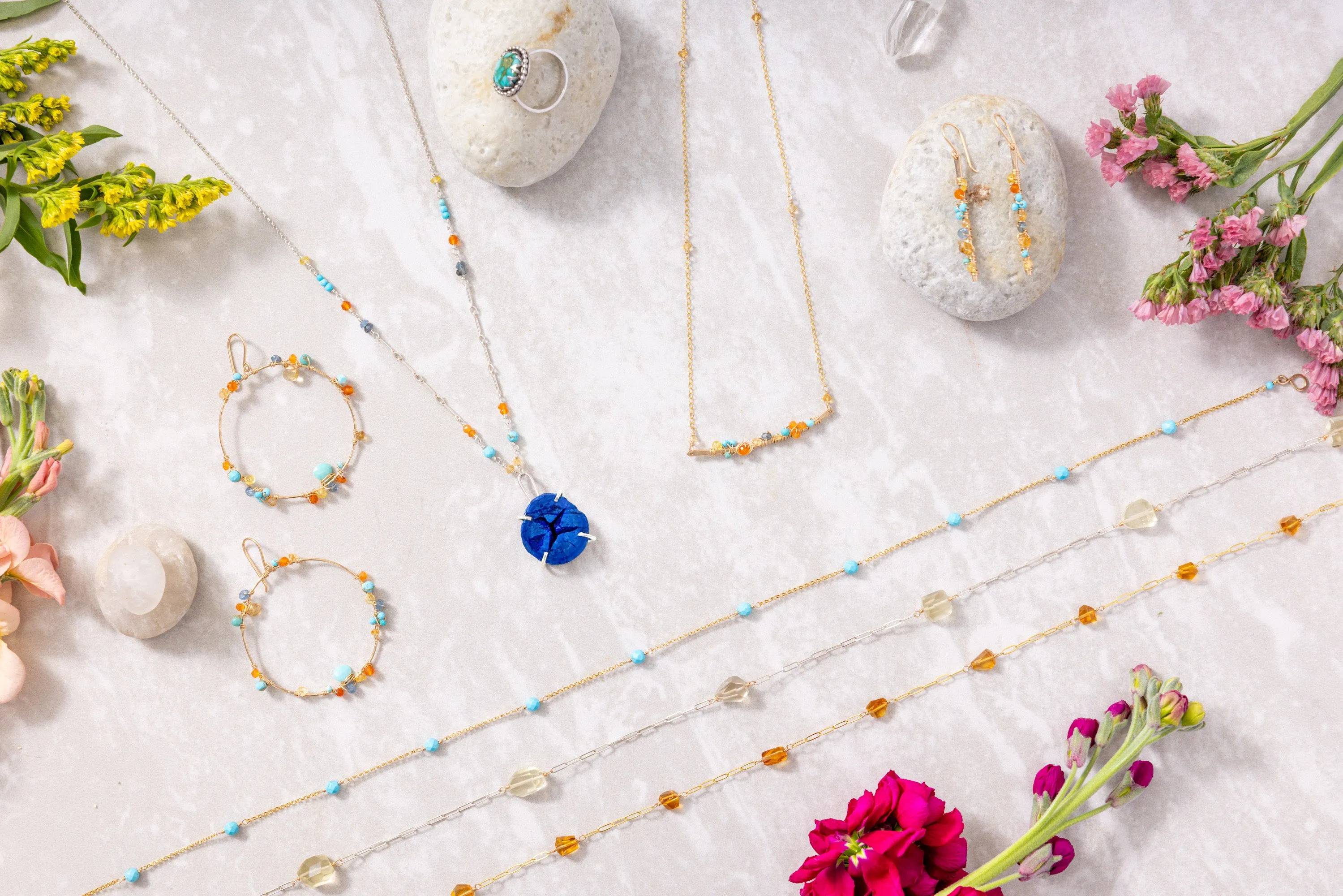 Gemstone Buds Necklace