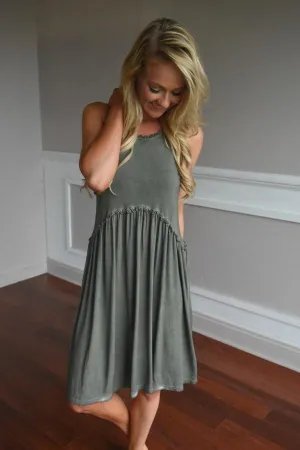 Gentle Breeze Dress ~ Olive