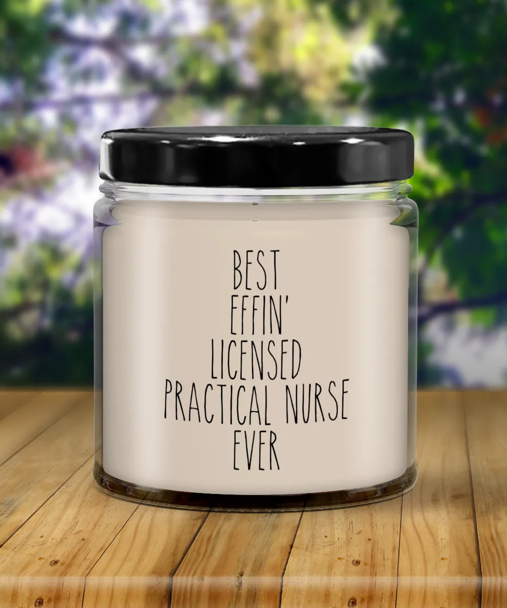 Gift For Licensed Practical Nurse Best Effin' Licensed Practical Nurse Ever Candle 9oz Vanilla Scented Soy Wax Blend Candles Funny Coworker Gifts