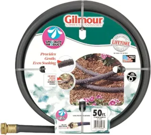 Gilmour Round Soaker Hose 5/8", 50ft, Black