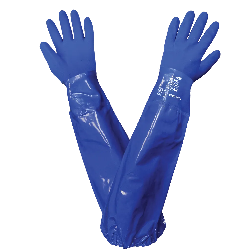Global Glove & Safety 8690 FrogWear® Shoulder Length Triple Coated PVC Chemical Resistant