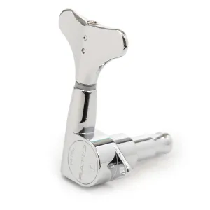 GraphTech RATIO Bass Guitar4-in-Line Key Machine Heads ~ Chrome