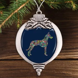 Great Dane Colorful Swirl Bulb Ornament