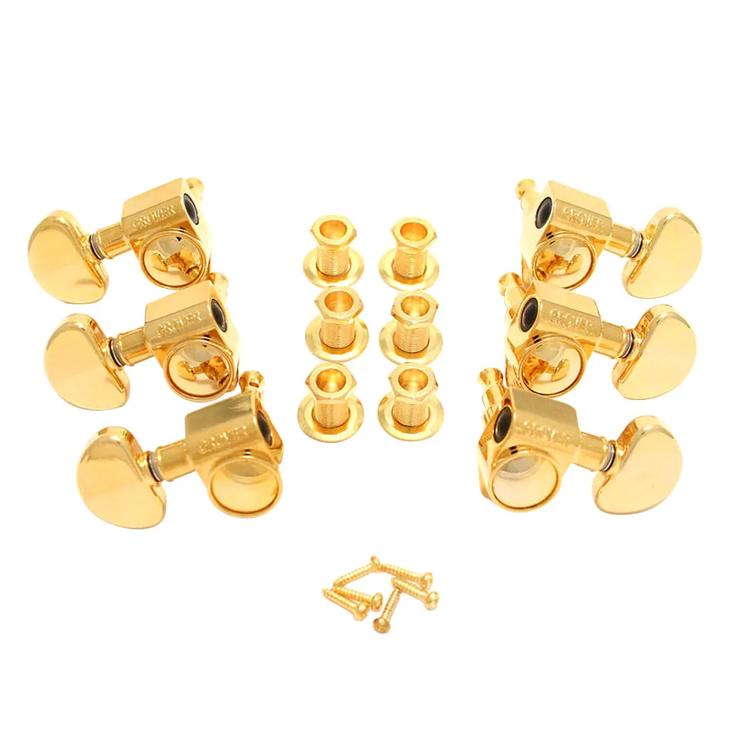 Grover GRO102G Rotomatic Acoustic/Electric Machine Heads 3-a-Side Gold