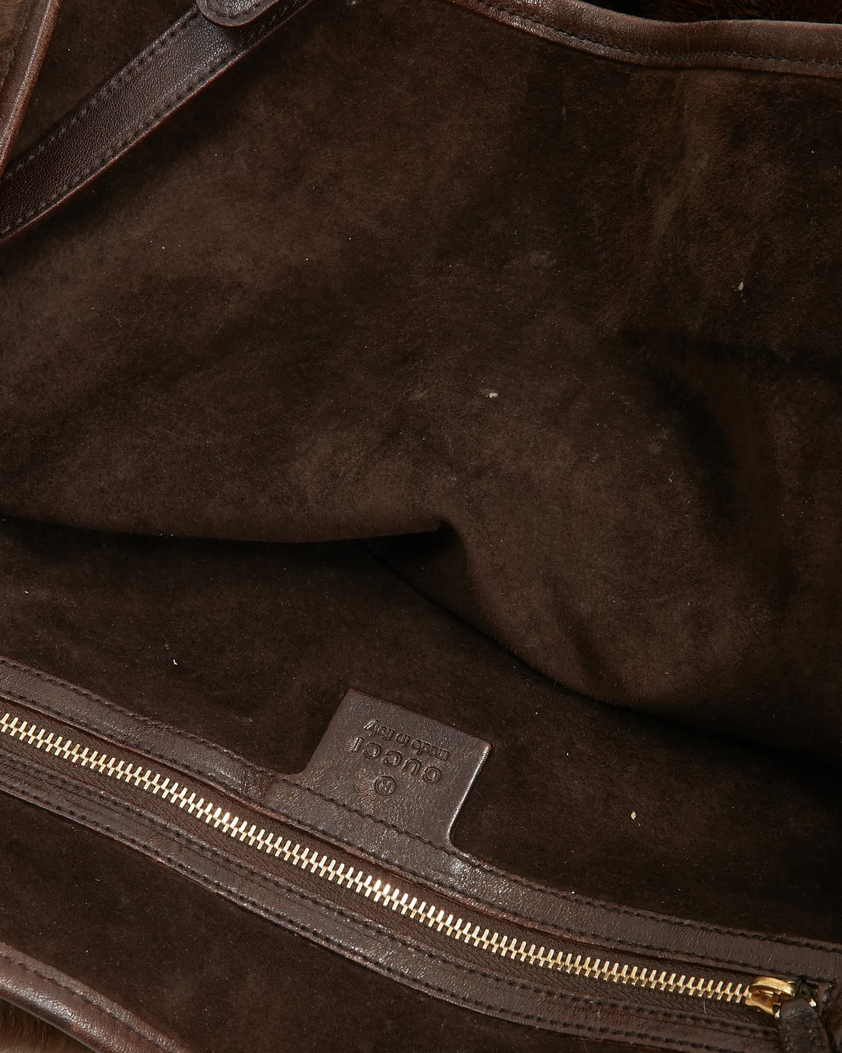 Gucci Brown Fur Pelham Medium Shoulder Bag