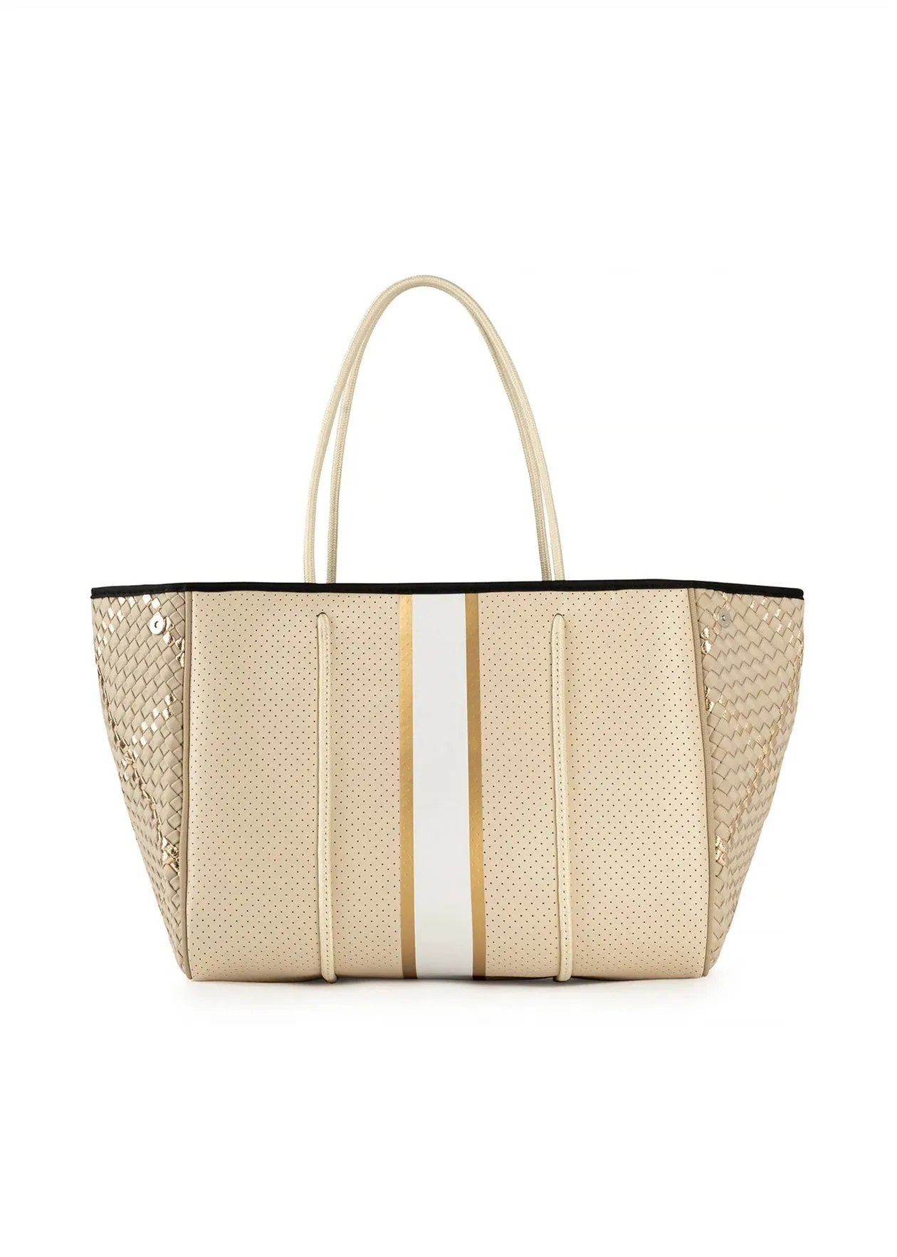 Haute Shore - Greyson Dune '23  Neoprene Woven Mix Media Tote