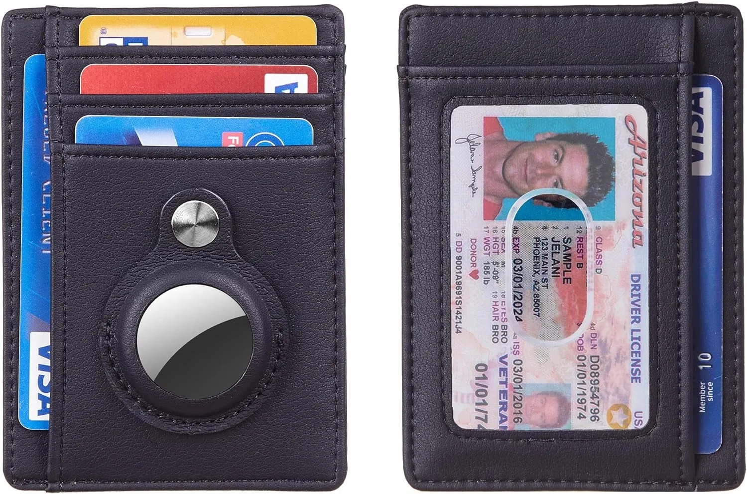 Hawanik Slim Minimalist Airtag Wallet Not Including Airtag