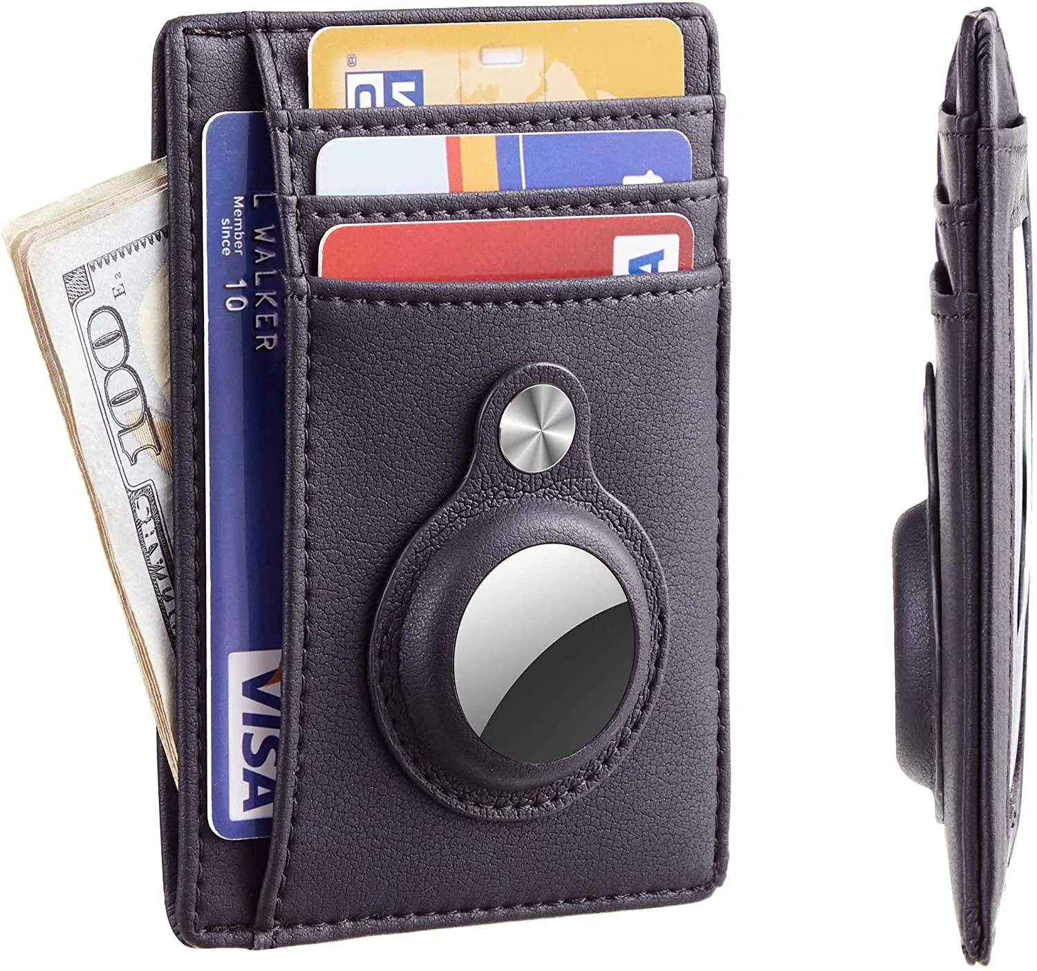 Hawanik Slim Minimalist Airtag Wallet Not Including Airtag