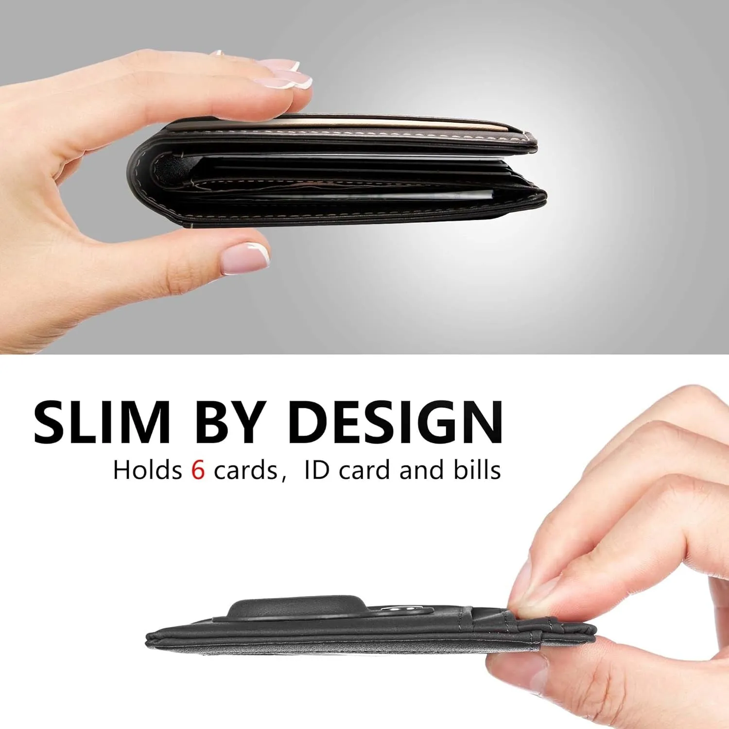 Hawanik Slim Minimalist Airtag Wallet Not Including Airtag