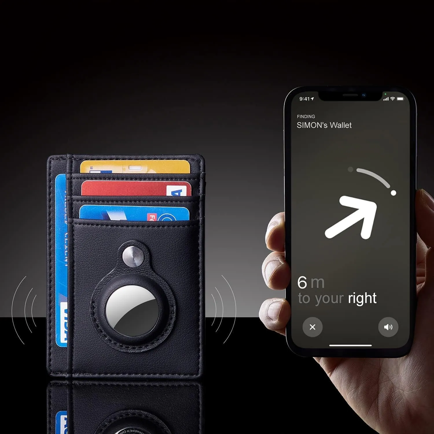 Hawanik Slim Minimalist Airtag Wallet Not Including Airtag