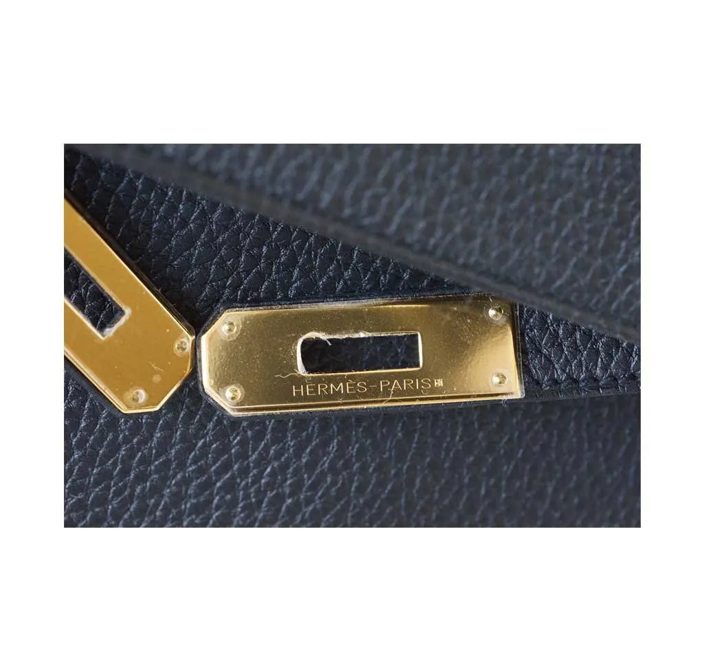 Hermès Kelly 32 Black Bag Togo GHW