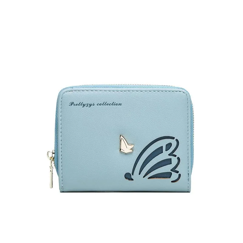 Hollow Butterfly Zipper Wallet