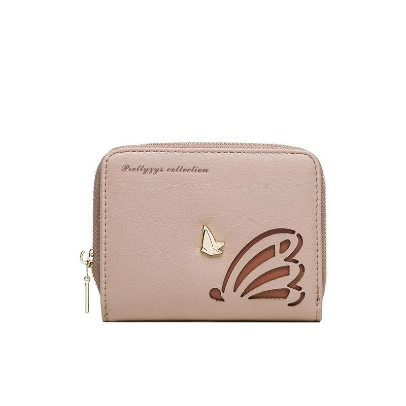 Hollow Butterfly Zipper Wallet