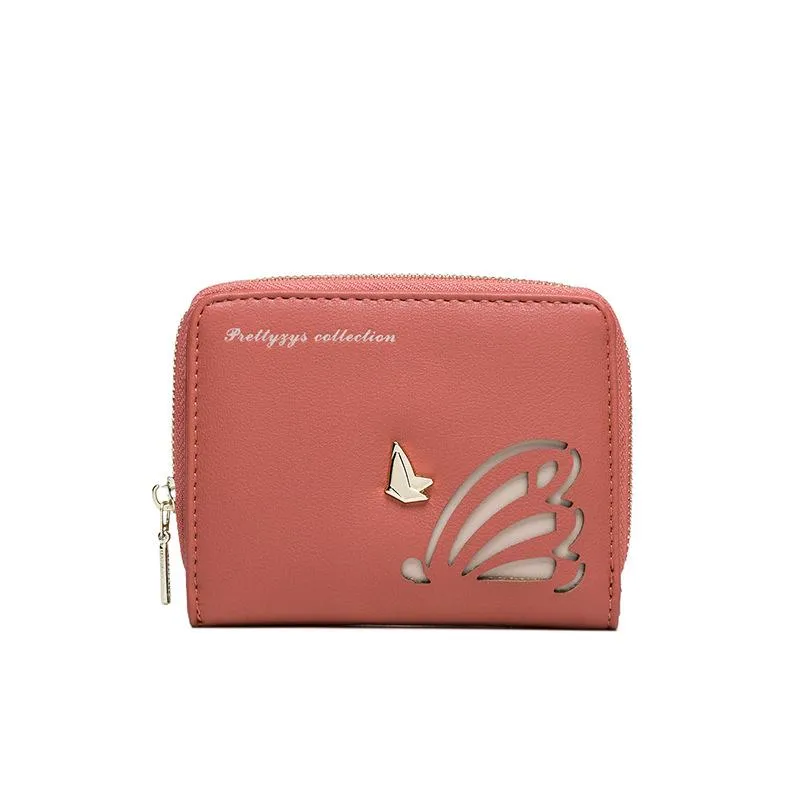Hollow Butterfly Zipper Wallet