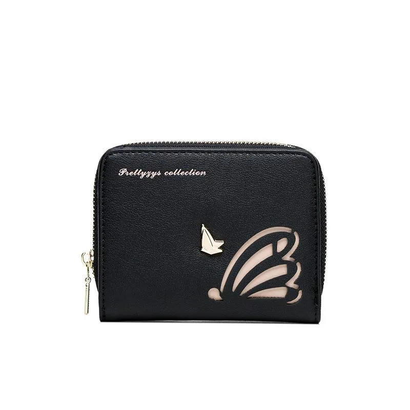Hollow Butterfly Zipper Wallet