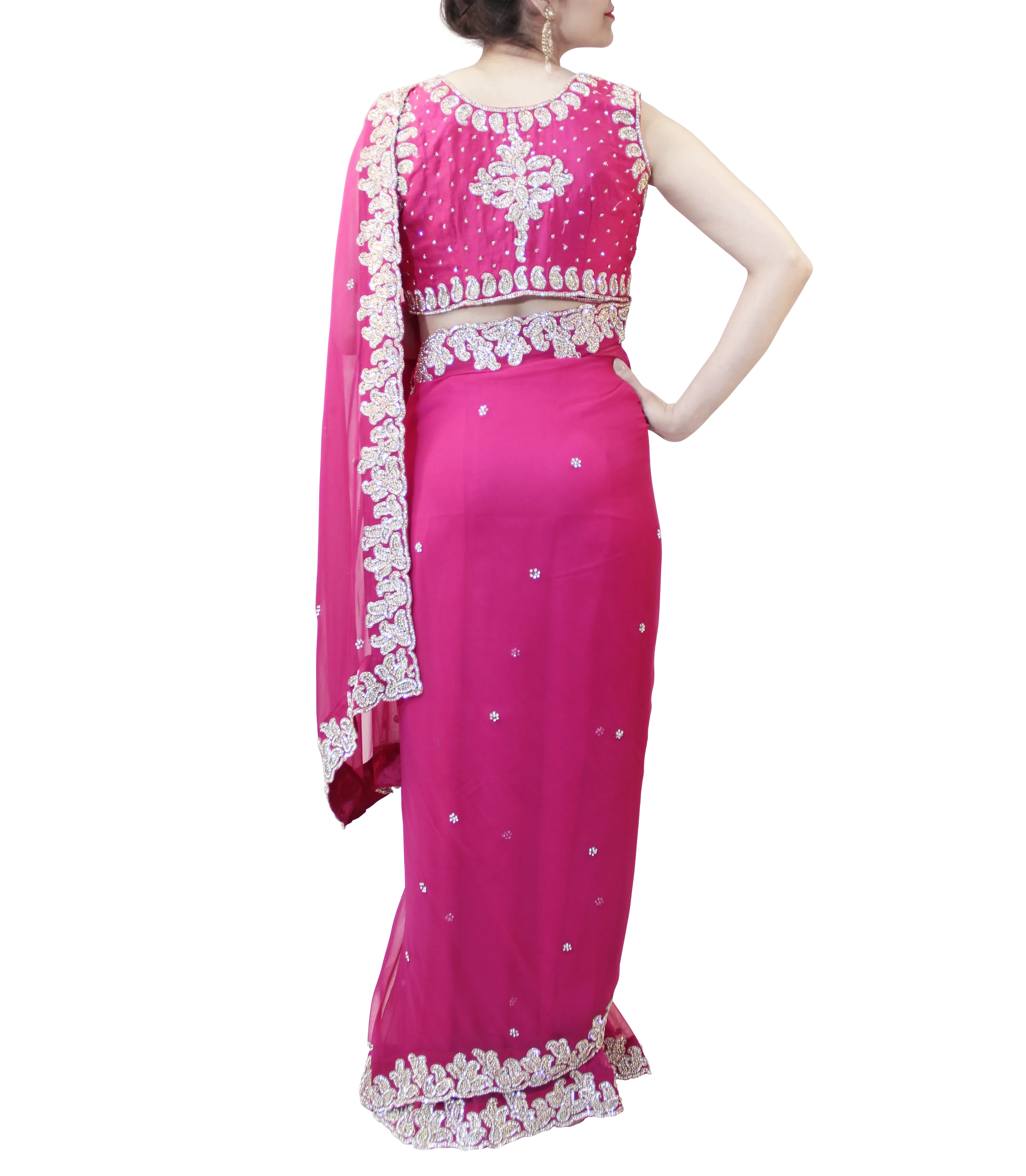 HOT PINK SAREE
