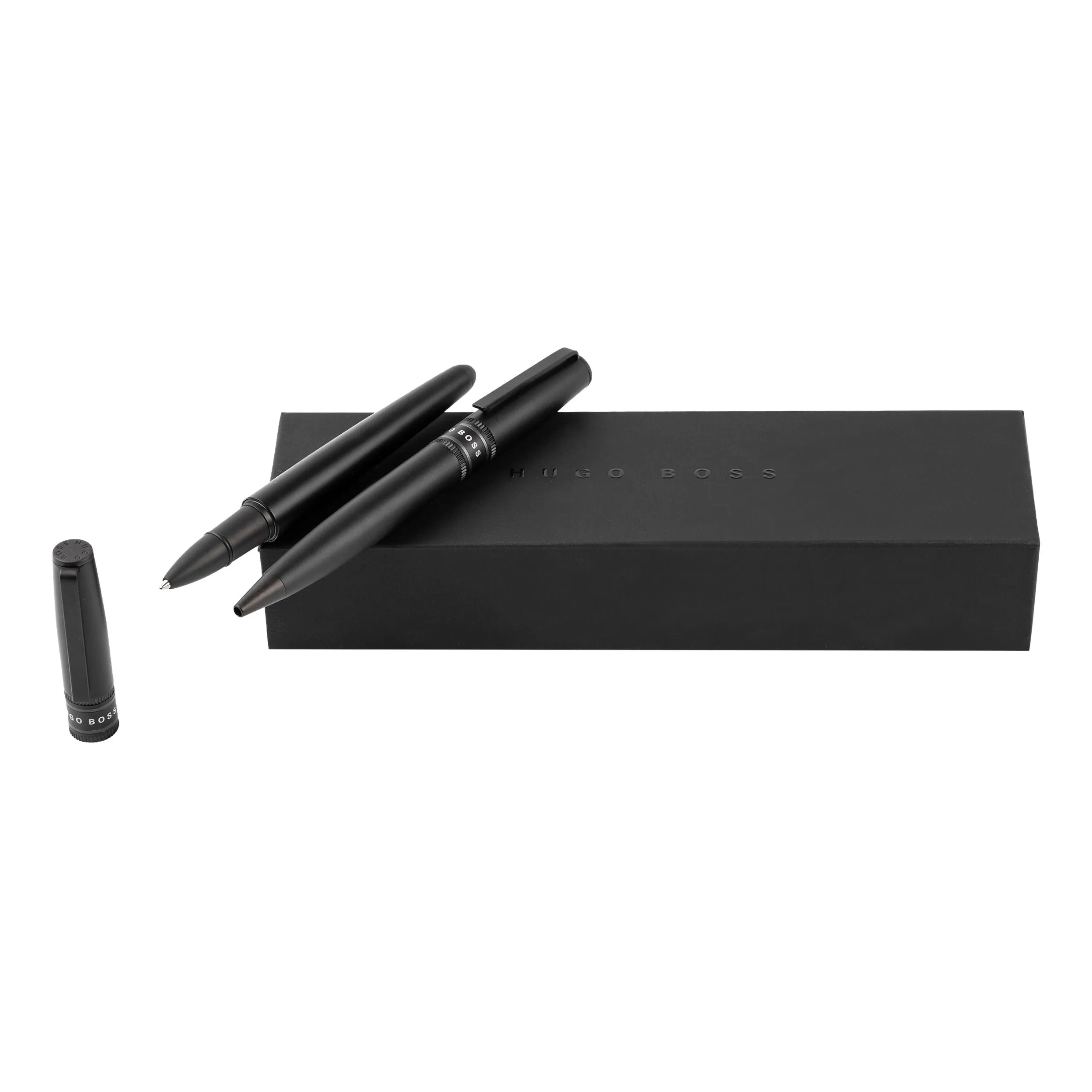 HUGO BOSS HPBR212A-Set Illusion Gear Black (ballpoint pen & rollerball pen)