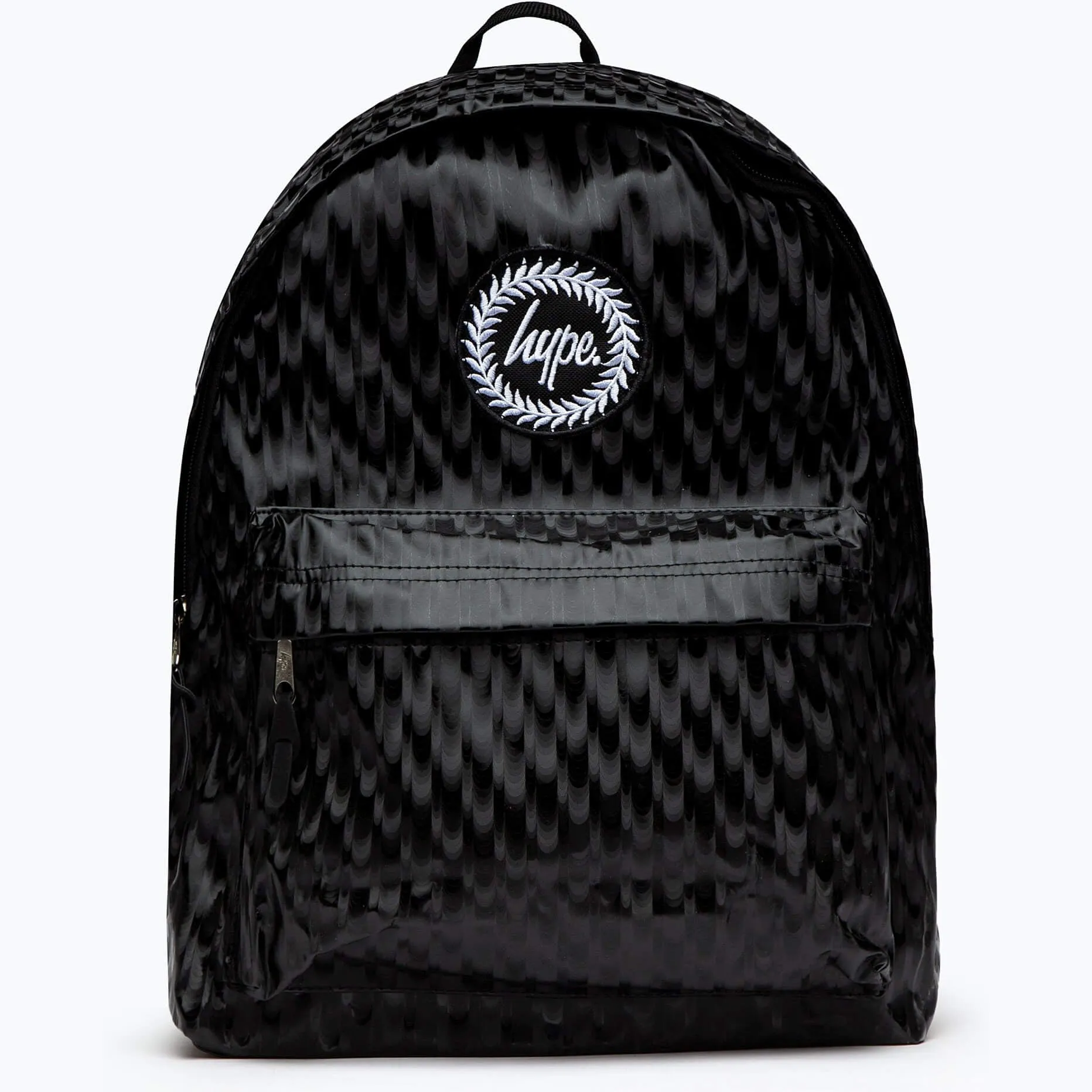 Hype Unisex Black Steel Crest Backpack Black