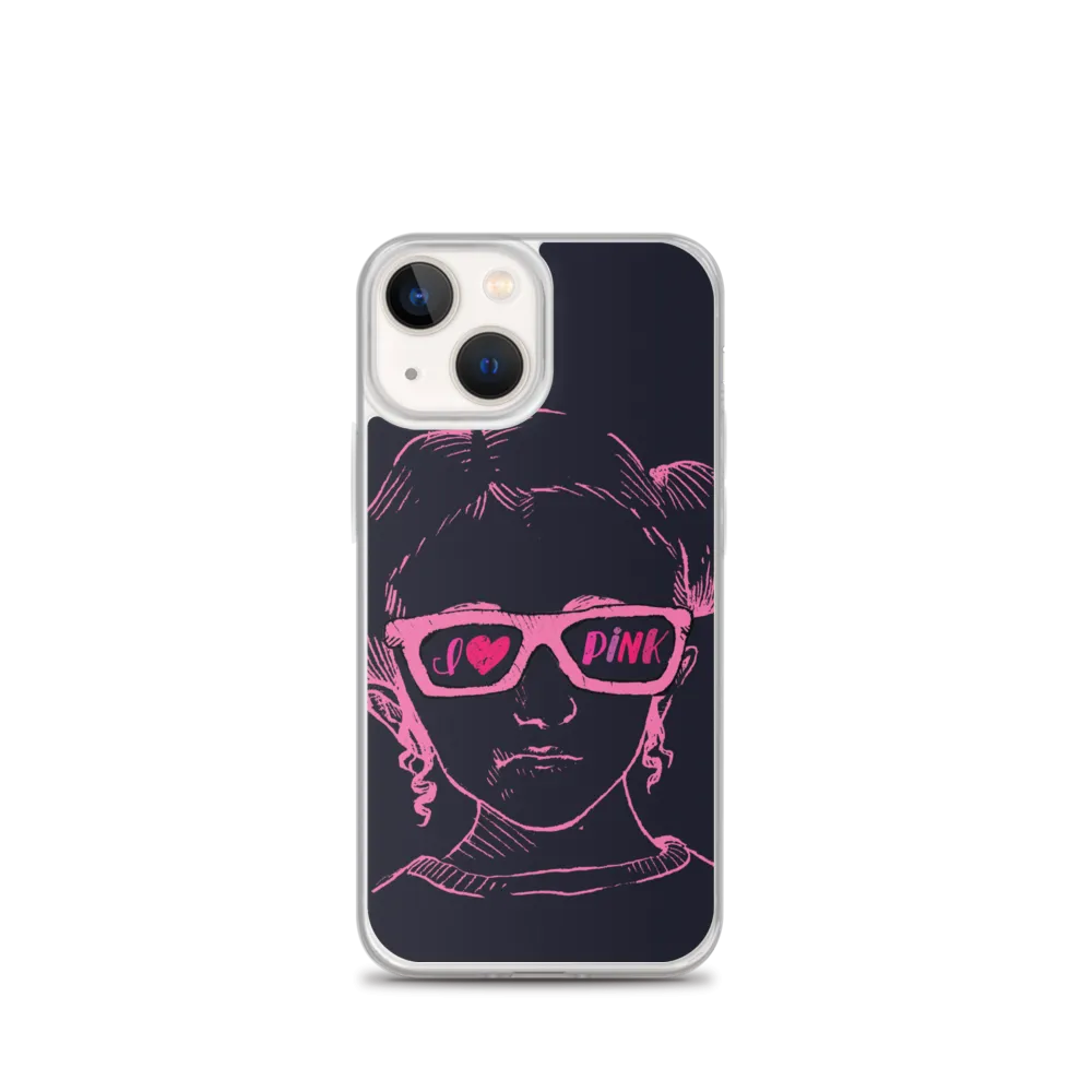 I Love Pink (Esperanza - Raising Dion) Pink on Navy iPhone Case