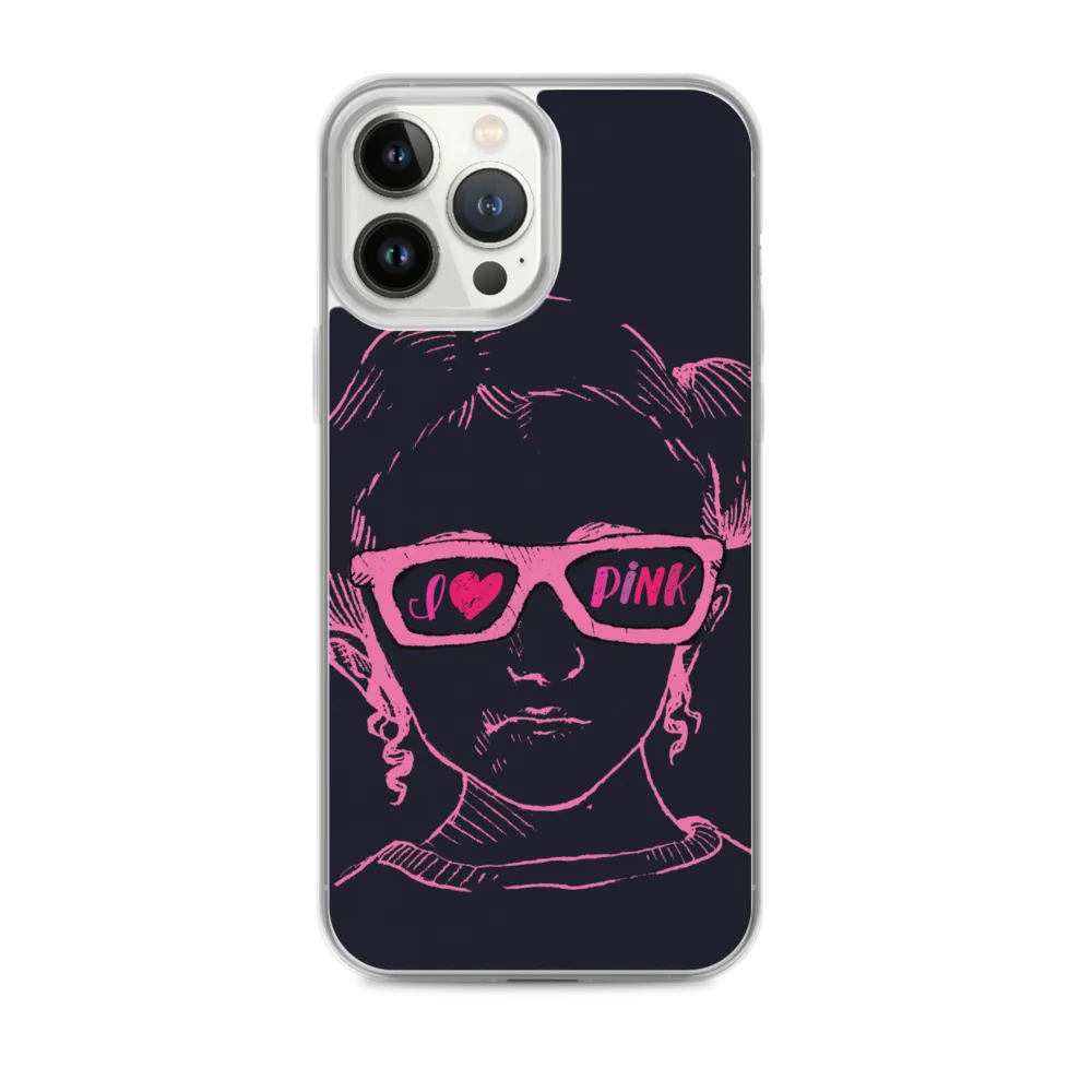 I Love Pink (Esperanza - Raising Dion) Pink on Navy iPhone Case